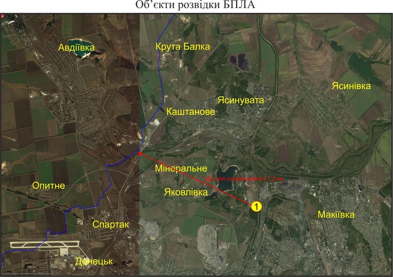 В штабе АТО показали местонахождение гаубиц Гиацинт-Б боевиков, находящихся рядом с линией разграничения.
