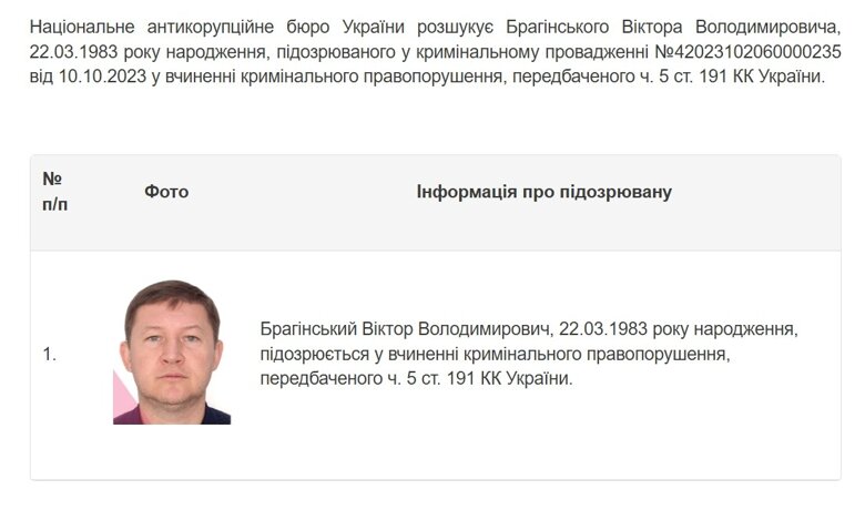 Коррупция в Киевском метро – экс-руководителя КП Виктора Брагинского объявили в розыск В Национальном бюро вынесли постановление о розыске бывшего руководителя столичного коммунального предприятия.