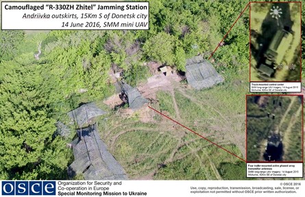Спеціальна моніторингова місія (СММ) ОБСЄ зафіксувала наявність на Донбасі російських станцій радіоелектронної боротьби Р-330Ж «Житель».
