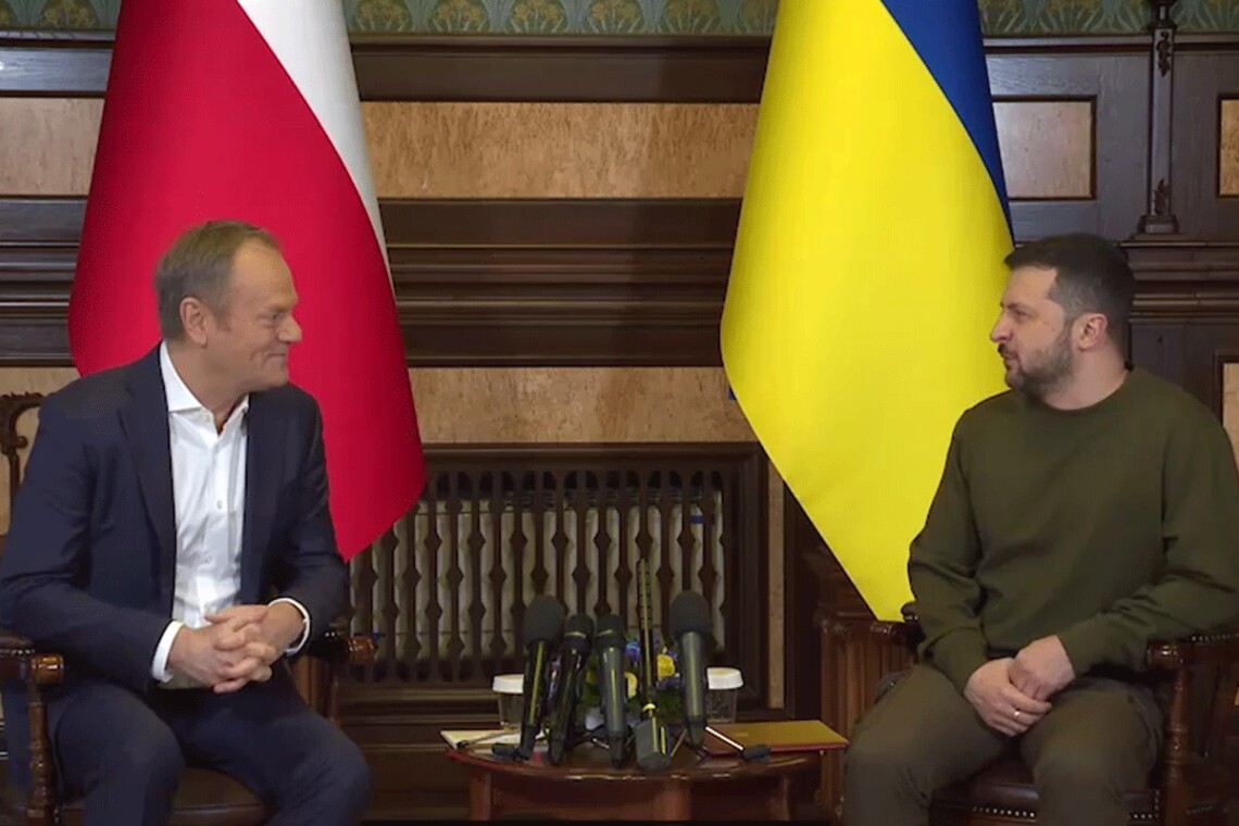 Президент  Владимир Зеленский в Киеве договорился с премьером Польши Дональдом Туском о новом пакете военной помощи для нашей страны.