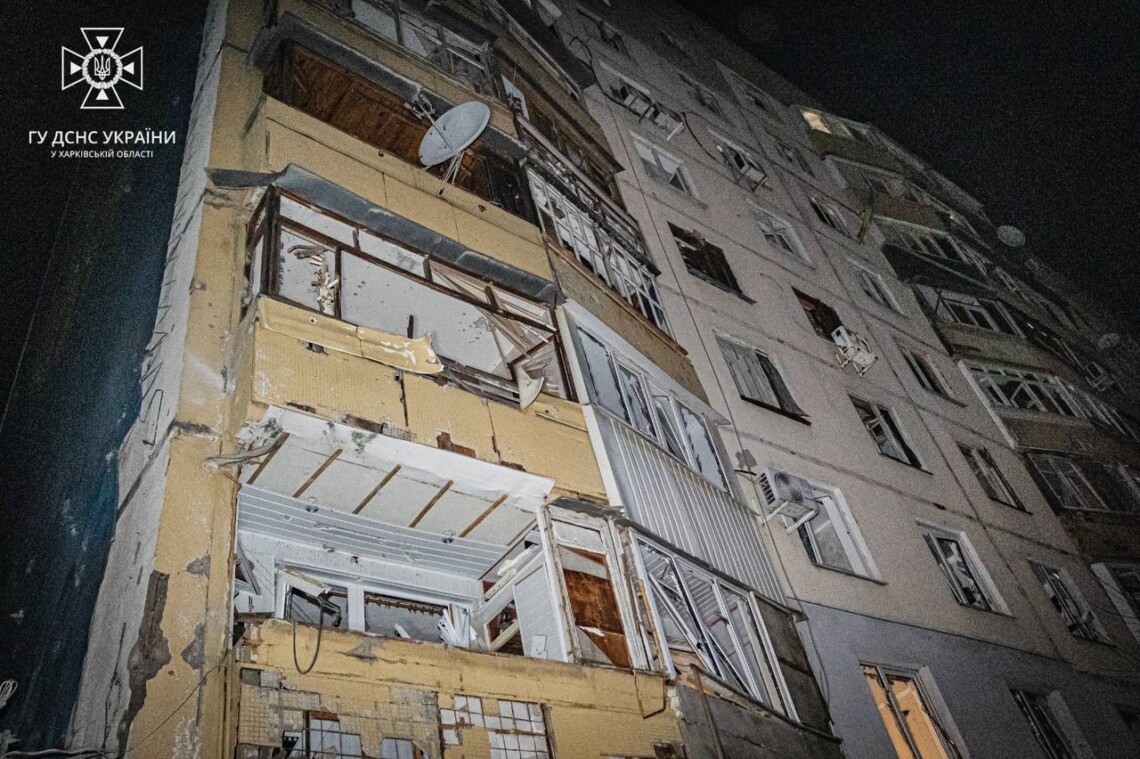 Слободской и Салтовский районы Харькова пострадали в результате удара дронами. Фото последствий атаки.