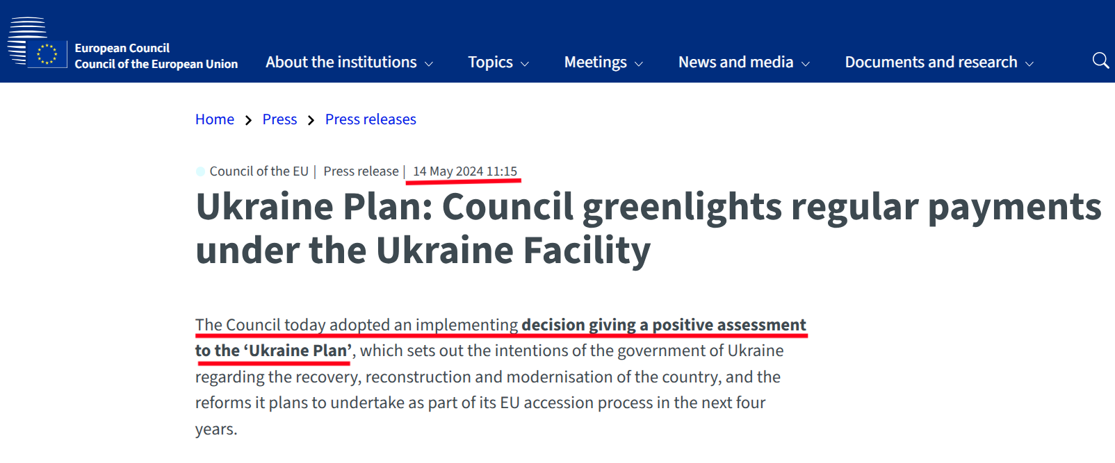 https://www.consilium.europa.eu/en/press/press-releases/2024/05/14/ukraine-plan-council-greenlights-regular-payments-under-the-ukraine-facility/?utm_source=brevo&utm_campaign=AUTOMATED%20-%20Alert%20-%20Newsletter&utm_medium=email&utm_id=320