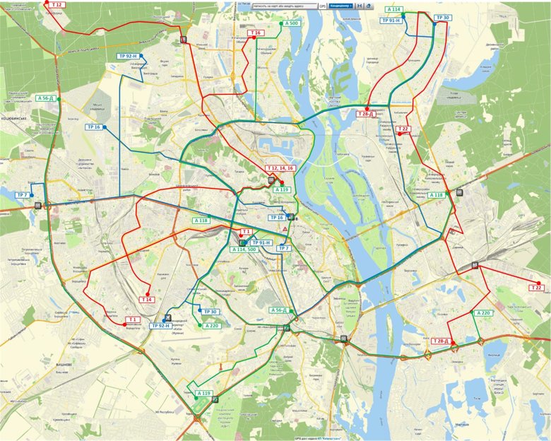 КМДА опублікувала схеми маршрутів громадського транспорту для пасажирів, які працюють на об'єктах критичної інфраструктури.