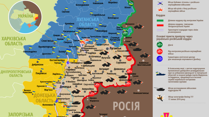 Ситуація на сході країни на 31 липня 2020 року даними РНБО України, прес-центру ООС, Міністерства оборони, журналістів і волонтерів.
