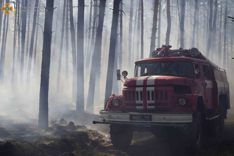 Загорелась хвойная подстилка в лесу вблизи села Пурдовка Северодонецкого района. Сотрудники местного лесничества оперативно вспахали землю по периметру пожара.