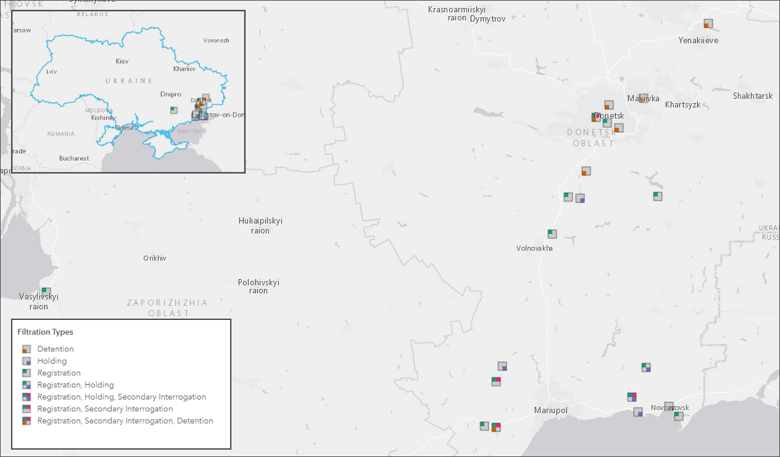 На оккупированных россией территориях Украины создан 21 фильтрационный лагерь для задержания и допросов.