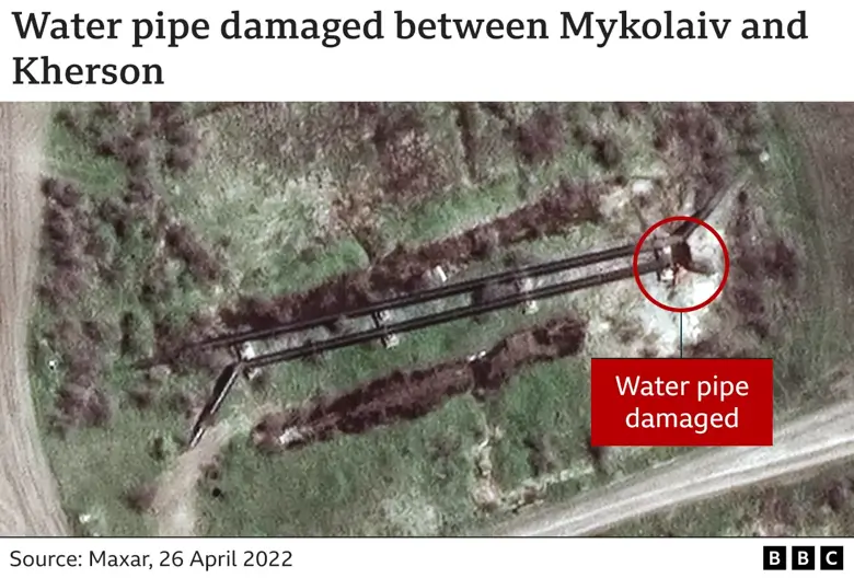 Водопровід у Миколаїв було пошкоджено росіянами у квітні навмисне. Це грубе порушення міжнародного гуманітарного права.