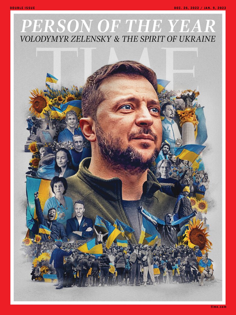Володимир Зеленський та дух України стали людиною року за версією американського журналу Time.
