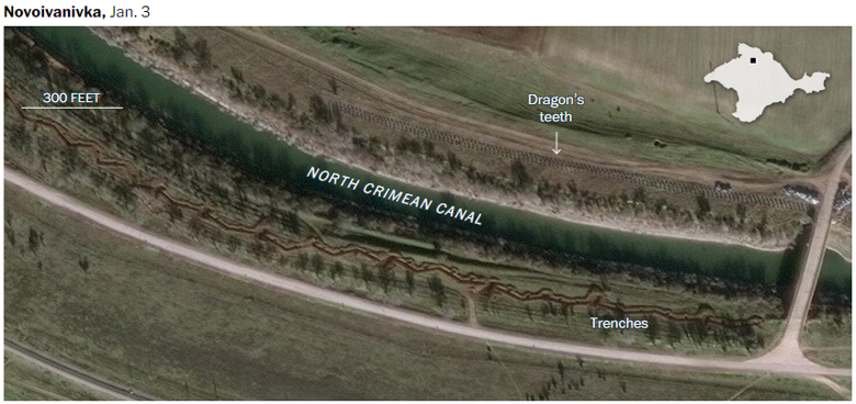 Росія за кілька тижнів збудувала в окупованому Криму мережу оборонних споруд – фото із супутника.