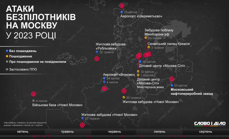 Российскую столицу с начала года больше десяти раз атаковали неизвестные беспилотники. Под удар попадали аэропорты, элитные районы, Москва-Сити и даже Кремль.