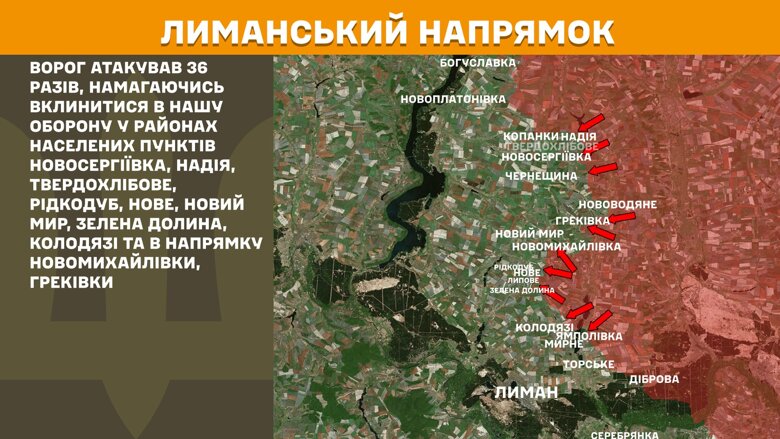 На фронте за прошедшие сутки было 196 боевых столкновений. Больше всего на Покровском и Лиманском направлениях.