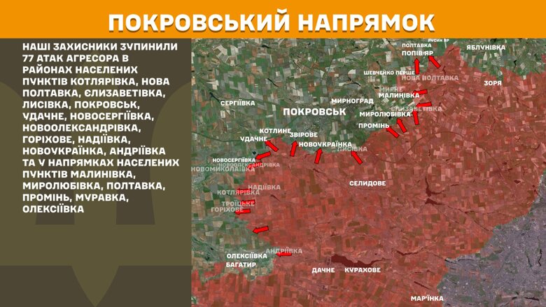 Протягом минулої доби, 6 червня, на фронті було зафіксовано 212 бойових зіткнень. Найбільше атак було на Покровському напрямку.