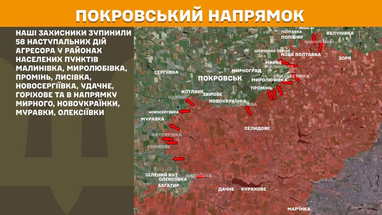 За минулу добу, 14 червня, на фронті сталося 203 бойових зіткнення. Найбільше атак було на Покровському та Новопавлівському напрямках.