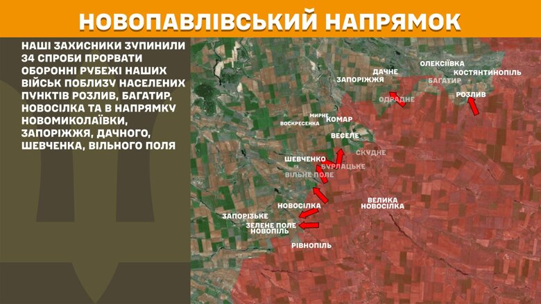 За минувшие сутки, 14 июня, на фронте произошло 203 боевых столкновения. Больше всего атак было на Покровском и Новопавловском направлениях.