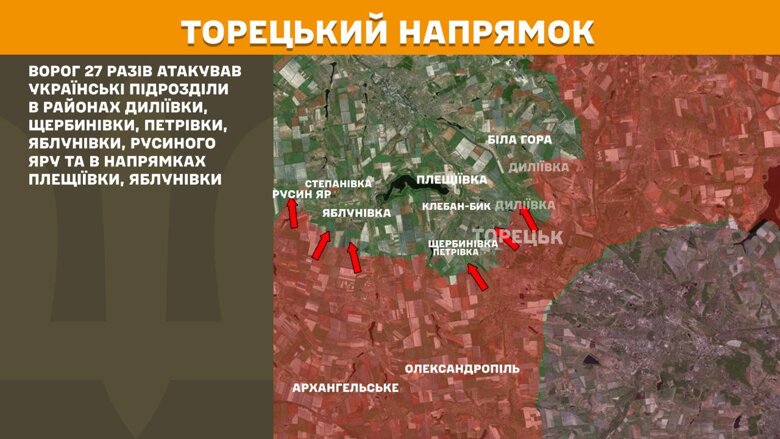За минувшие сутки, 23 июня, на фронте произошло 165 боевых столкновений. Более 50 вражеских штурмов отражено на Покровском направлении.