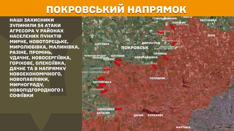 За минулу добу, 4 липня, на фронті сталося 148 бойових зіткнень. Найбільше атак було на Покровському напрямку.