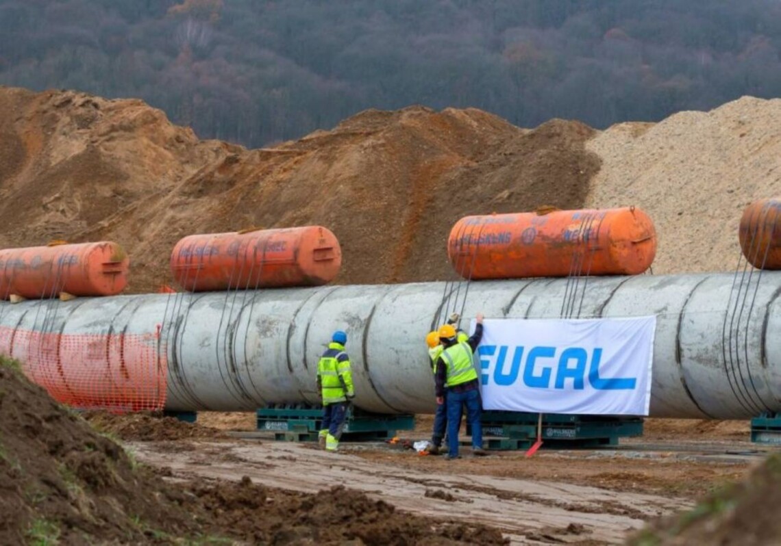 Будівництво газопроводу GIPL, що йде з Литви до Польщі, завершилося. Трубопровід повністю заповнений газом.