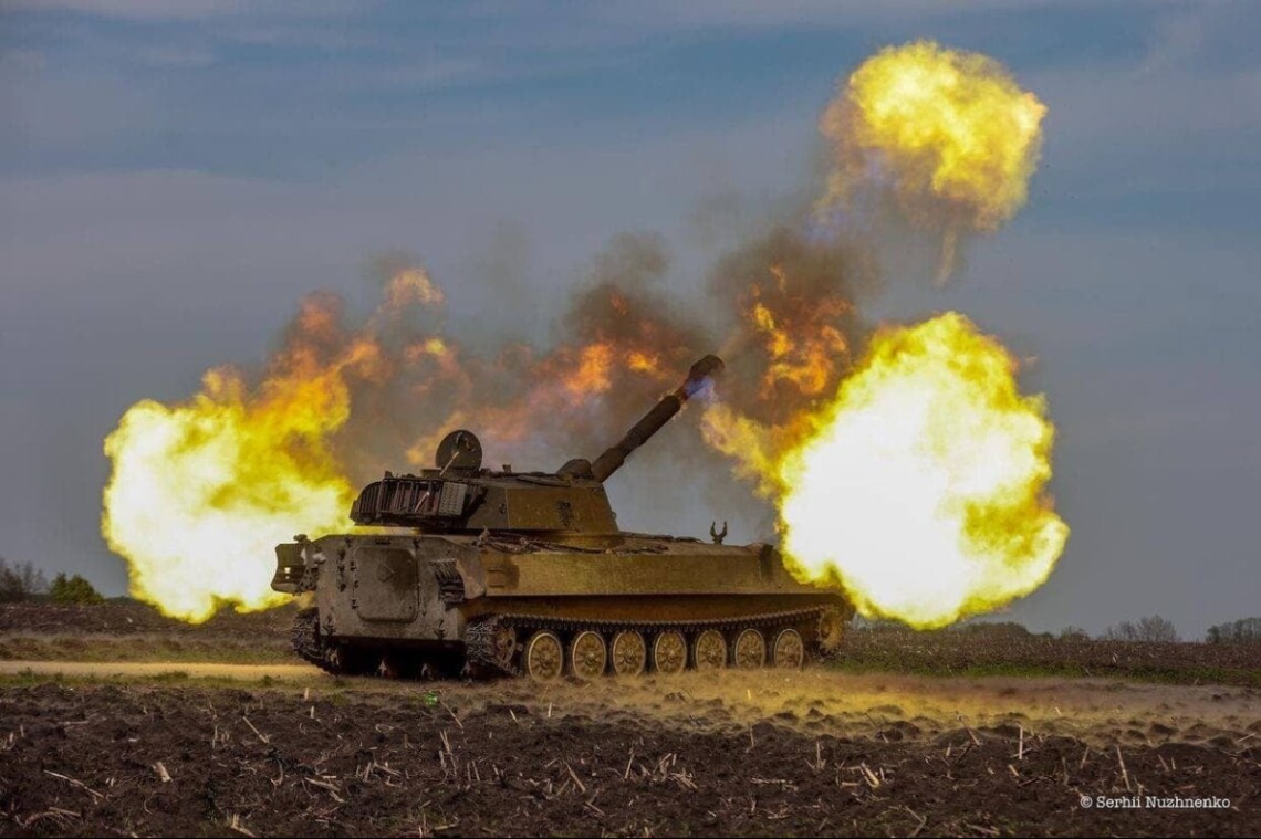 Українські військовослужбовці артилерійських військ знищили позиції піхотинців російських окупаційних військ, які базується в окупованому Криму.