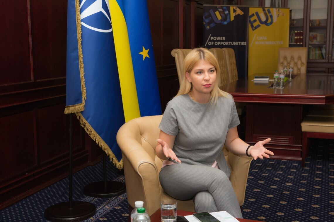 Ольга Стефанішина сказала, що переговори щодо вступу України до Євросоюзу можуть розпочатися у 2023 році.