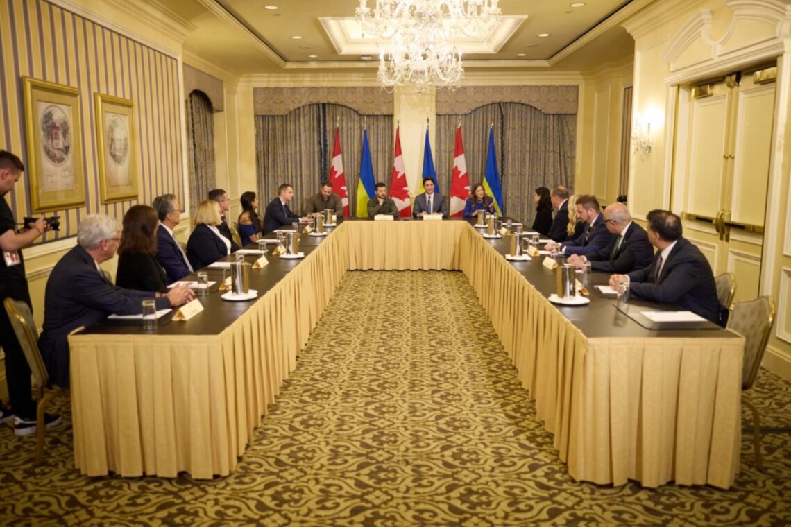 Президент України Володимир Зеленський напередодні, 22 вересня, зустрівся у Торонто з канадським бізнесом.