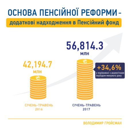 Проведение пенсионной реформы стало возможным в результате усилий правительства Украины  по обеспечению экономического роста и детенизации экономики.