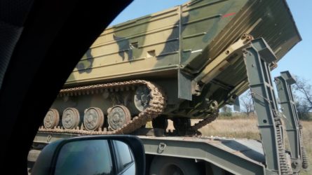 ОБСЕ зафиксировала три колонны переправочно-десантных средств и техники вблизи оккупированной боевиками Георгиевки.