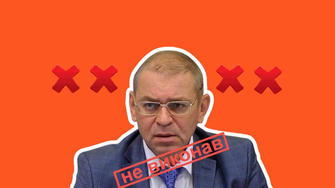 Пашинський не виконав обіцянку домагатися скасування закону України про особливості управління об'єктами державної власності в оборонно-промисловому комплексі.