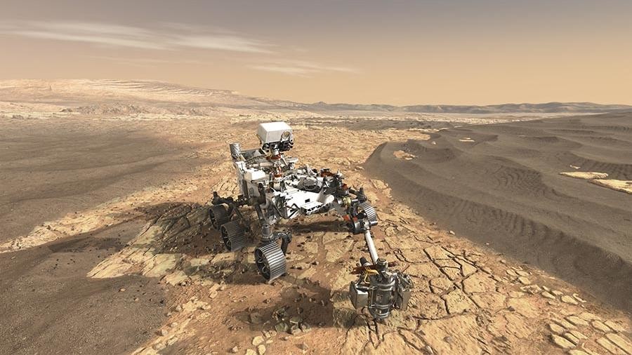 Марсохід NASA Mars 2020 здійснить посадку в кратері Джезеро на Червоній планеті 18 лютого 2021 року старт місії запланований на літо 2020 року.