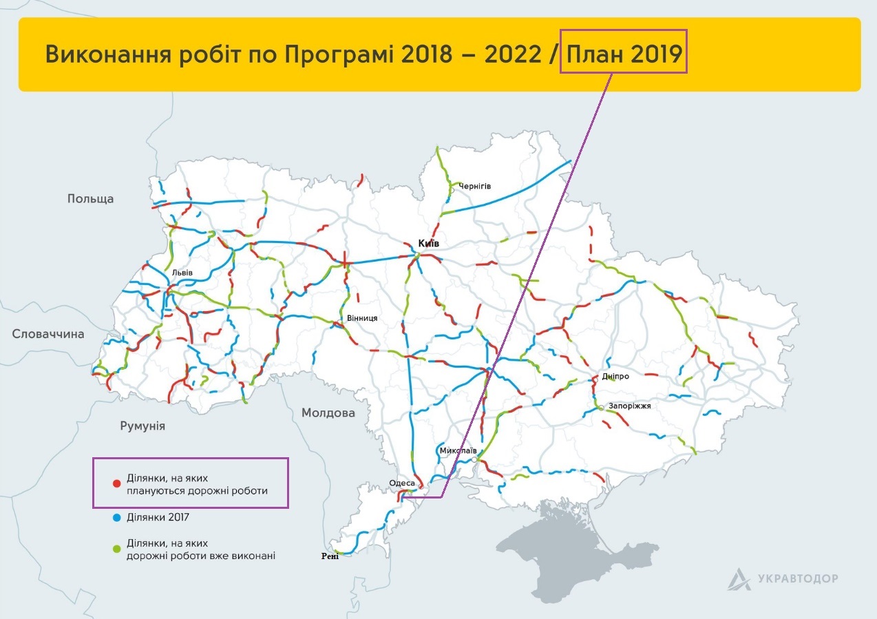 План Укравтодору на 2019 рік