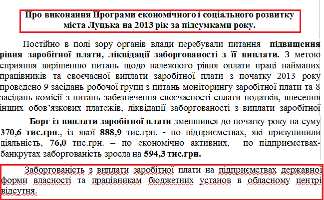 http://www.lutskrada.gov.ua/pro-vykonannya-programy-ekonomichnogo-i-socialnogo-rozvytku-mista-lucka-na-2013-rik-za-pidsumkamy