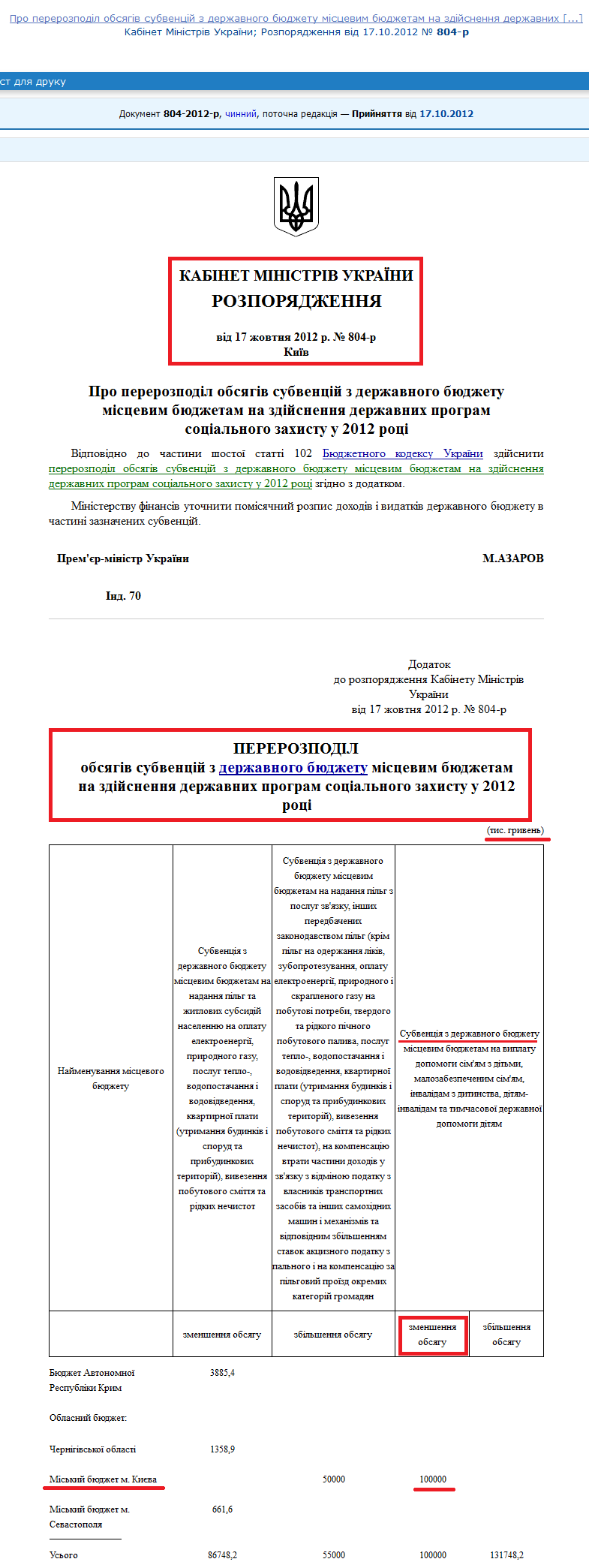 http://zakon4.rada.gov.ua/laws/show/804-2012-%D1%80