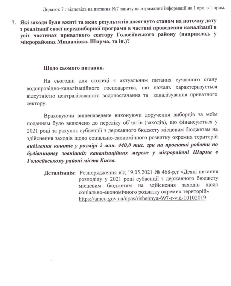 Лист народного депутата України