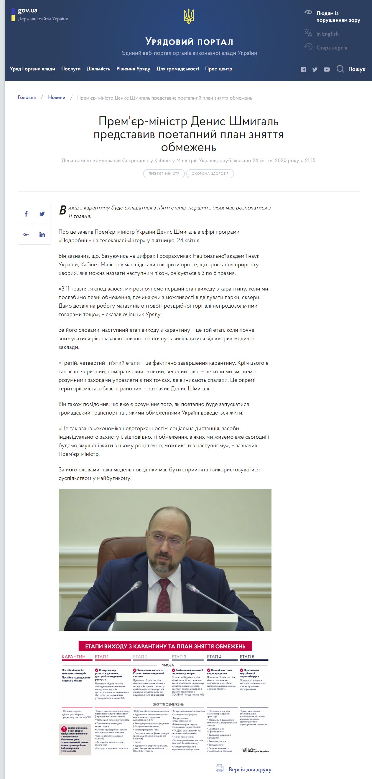 https://www.kmu.gov.ua/news/premyer-ministr-denis-shmigal-predstaviv-poetapnij-plan-znyattya-obmezhen