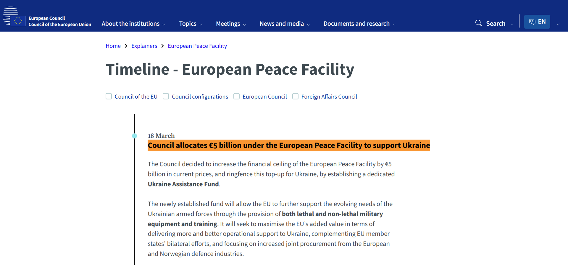https://www.consilium.europa.eu/en/policies/european-peace-facility/timeline-european-peace-facility/