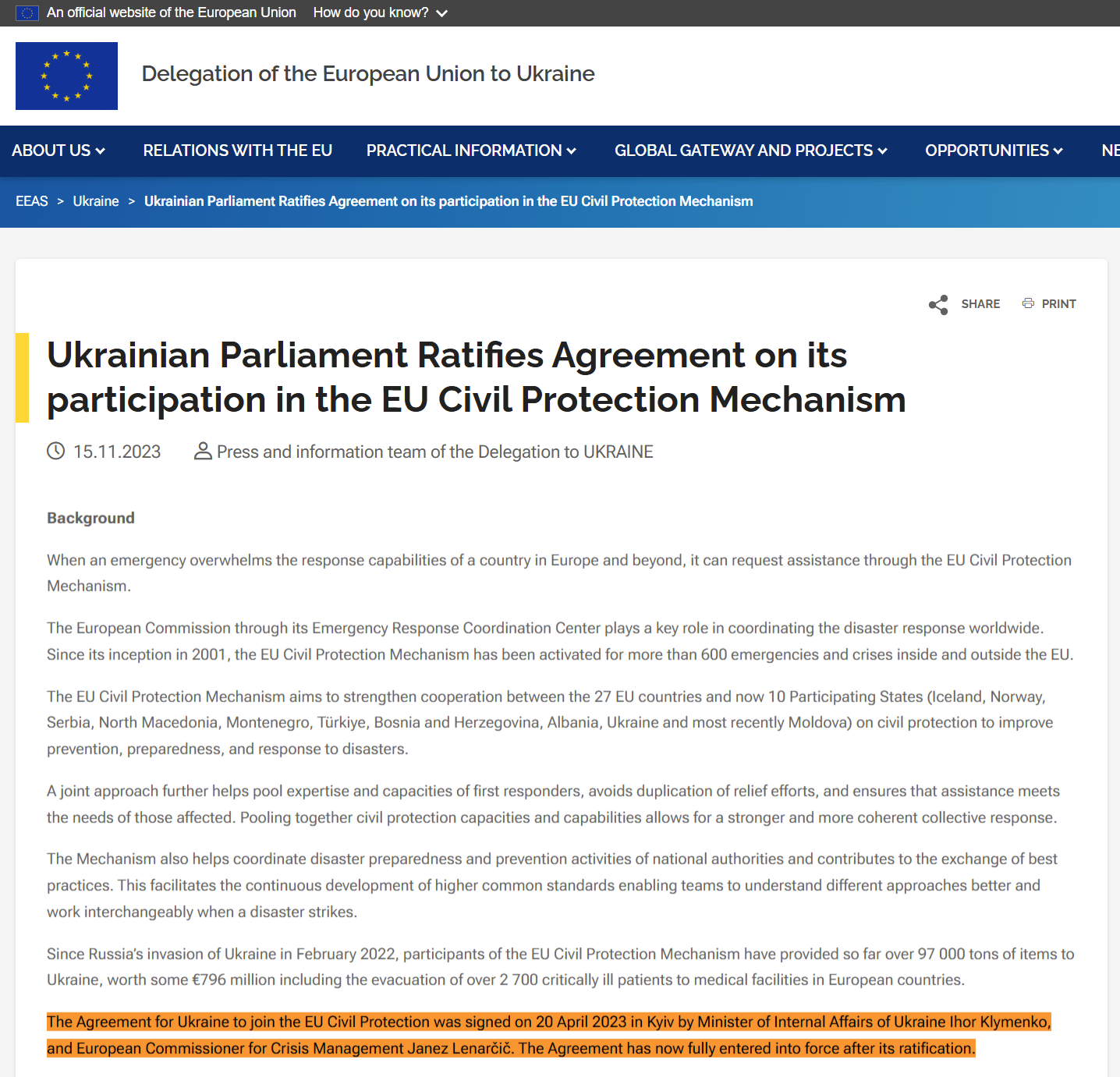 https://www.eeas.europa.eu/delegations/ukraine/ukrainian-parliament-ratifies-agreement-its-participation-eu-civil-protection-mechanism_en?s=232