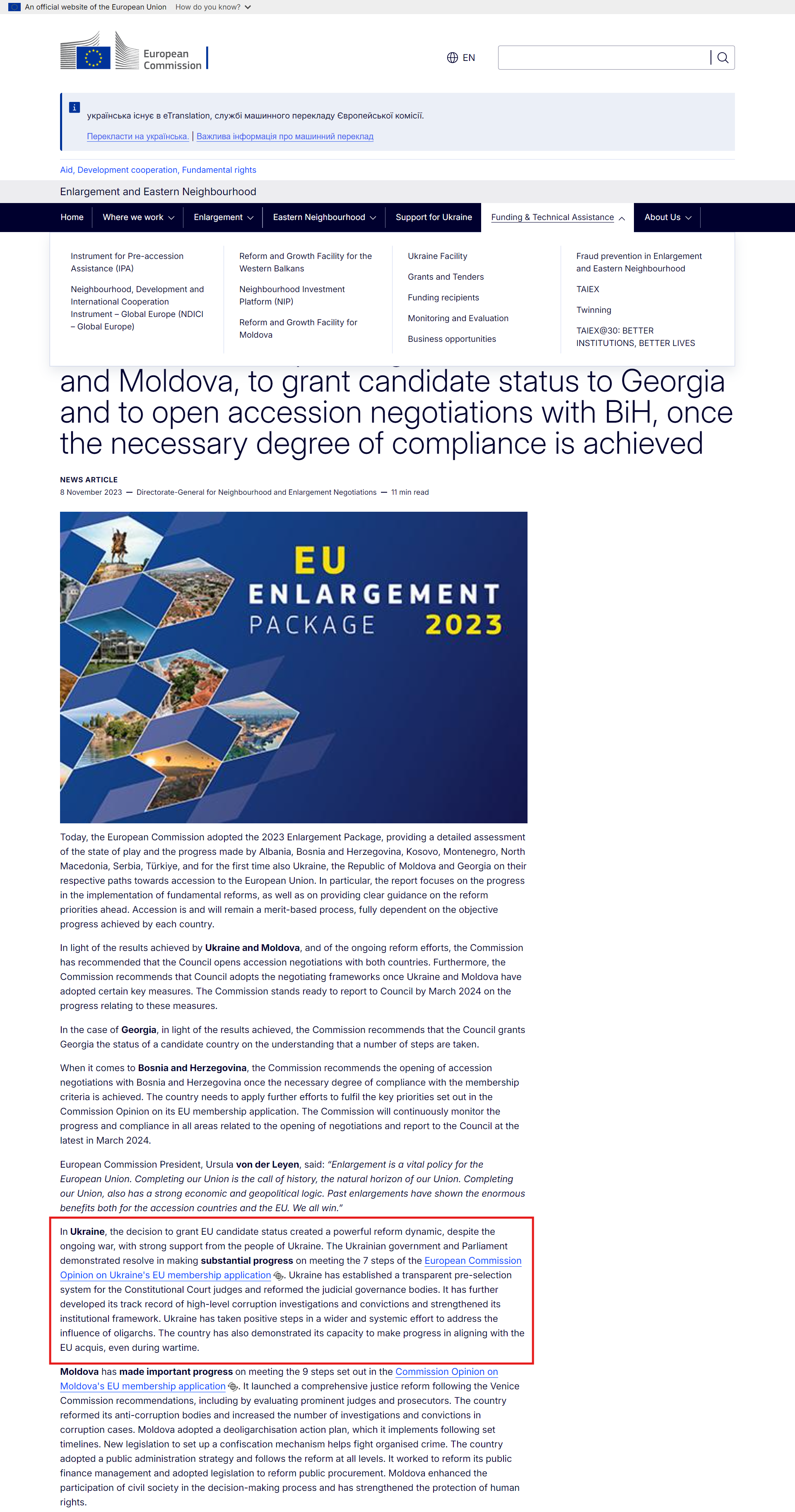 https://enlargement.ec.europa.eu/news/commission-adopts-2023-enlargement-package-recommends-open-negotiations-ukraine-and-moldova-grant-2023-11-08_en?prefLang=uk