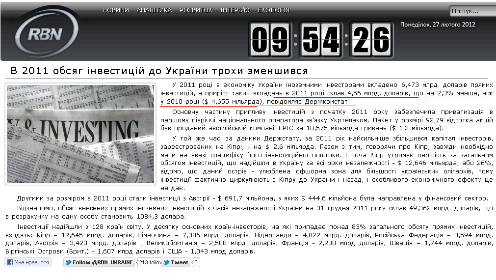 http://www.rbn.cc/#news/1876-v-2011-obsjag-investycij-do-ukrajiny-trohy-zmenshyvsja