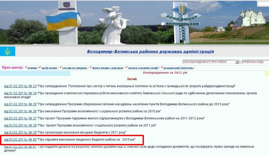 http://www.vvadm.gov.ua/ukr/rozporadjenna/2011.html