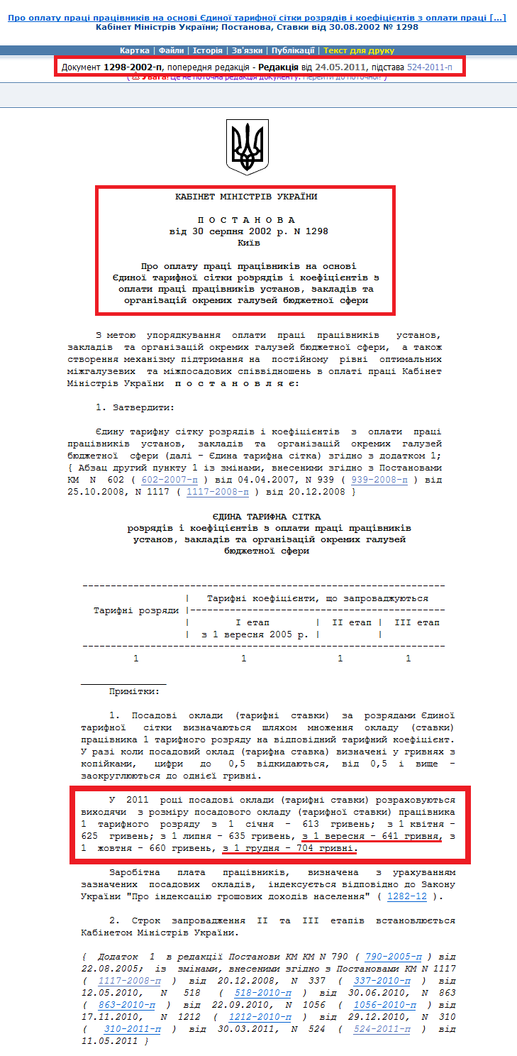 http://zakon2.rada.gov.ua/laws/show/1298-2002-%D0%BF/ed20110524